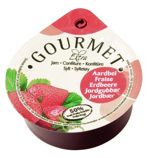 Confiture de fraises gourmet 50% cups 25gx100