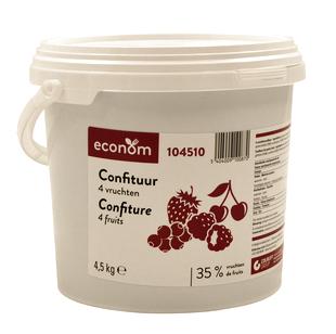 Confiture de 4 fruits rouges 35% 4,5kg