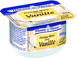 Fromage blanc goût vanille lait demi-écrémé 100gx4