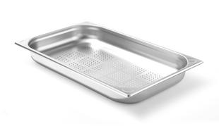 Bac gastronorme inox perforé 1/1 53x32,5x6,5cm