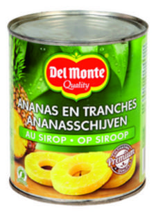 Ananas en tranches au sirop ±8p 840g