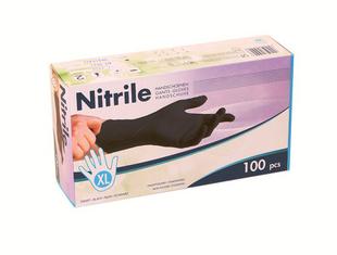 Handschoenen nitril zwart ongepoederd XL 100st