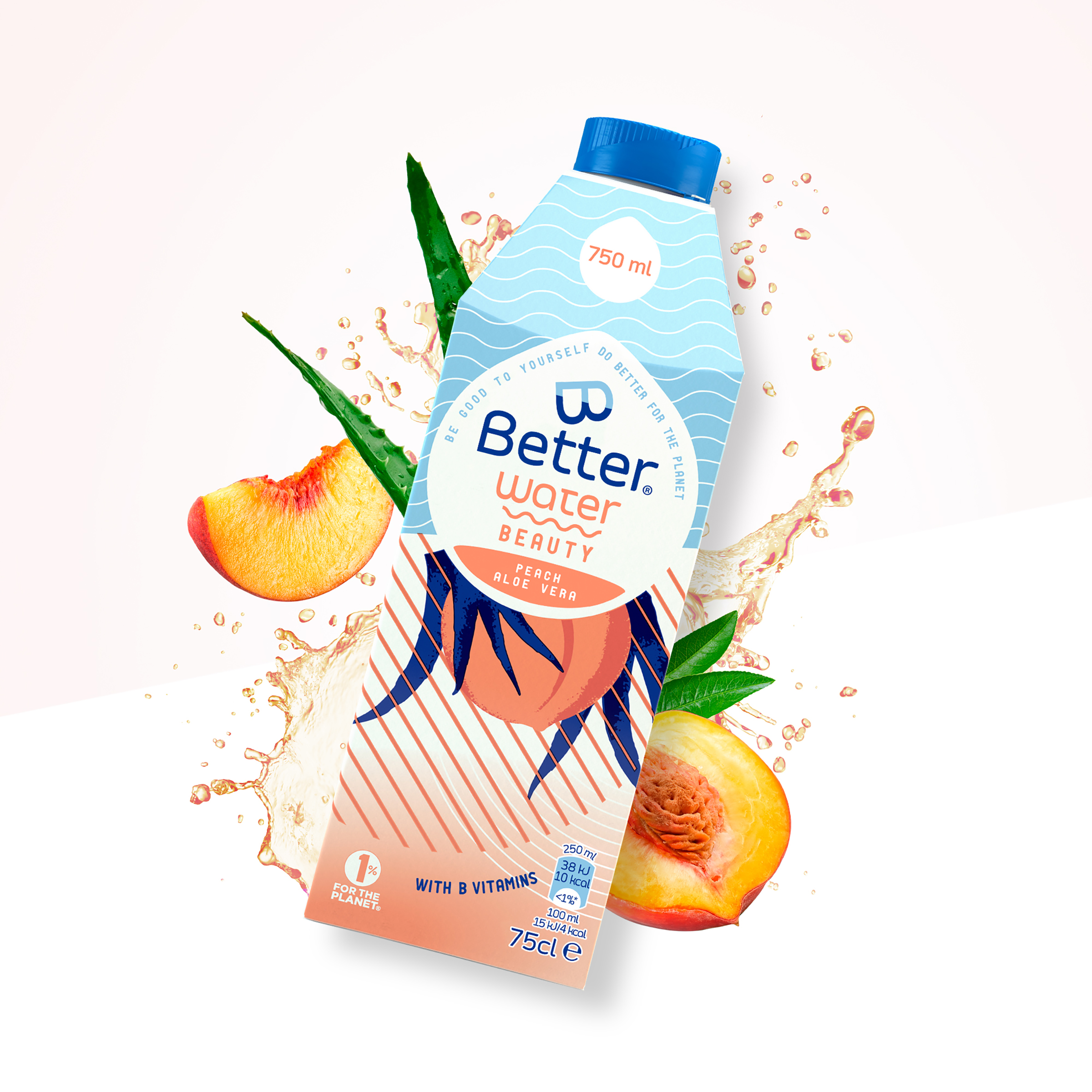 Eau aromatisée pêche-aloë vera 75cl