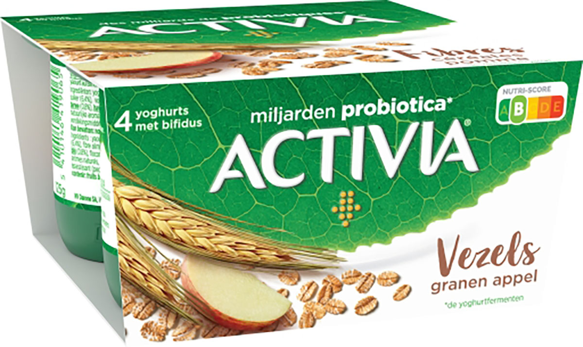 Activia granen met appel 125gx4