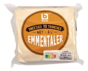 Fromage emmental 10tranches 250g