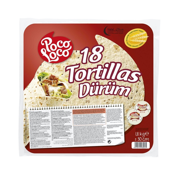 Tortilla's dürüm (30cm) 100gx18