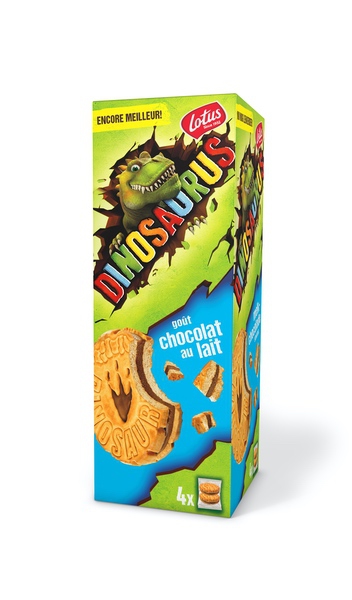 Biscuits Dinosaurus fourré choco.lait ind.x4 174g
