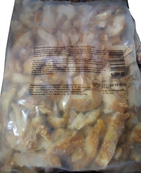 Kipfiletreepjes gebakken gekruid 1kg