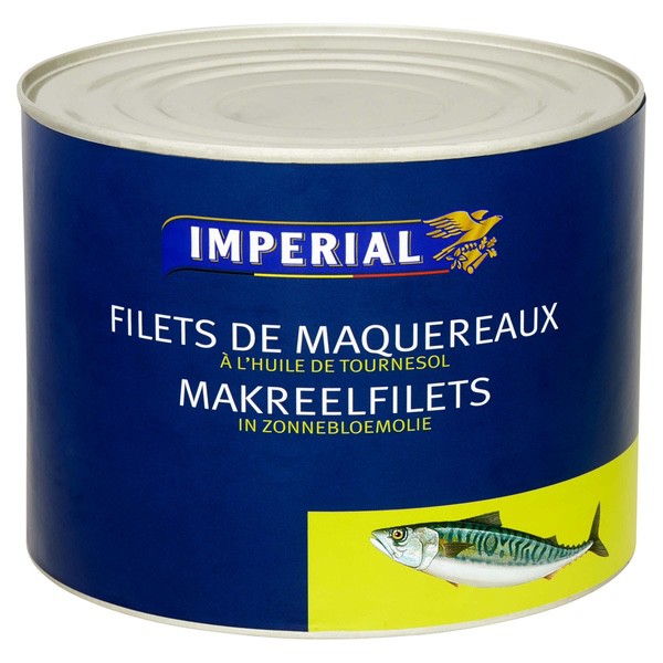 Makreelfilet in zonnebloemolie 2,1kg