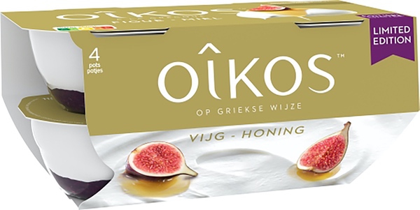 Oikos yoghurt vijg-honing 115gx4