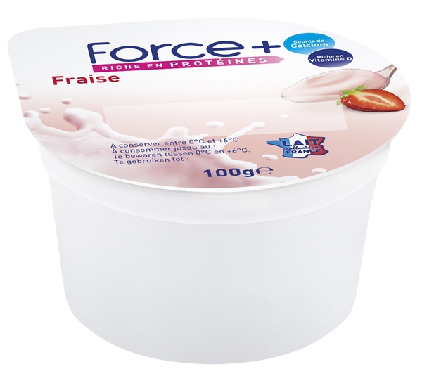 Yoghurt aardbei rijk aan eiwitten 100gx24
