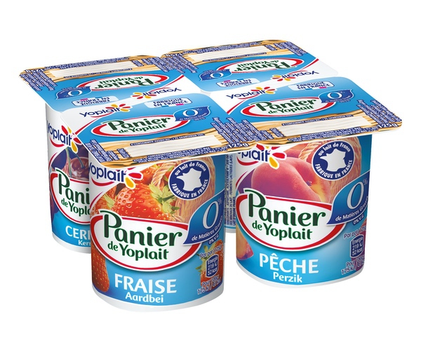 Yoghurt fruit panier 0%VG gemengd 125gx4