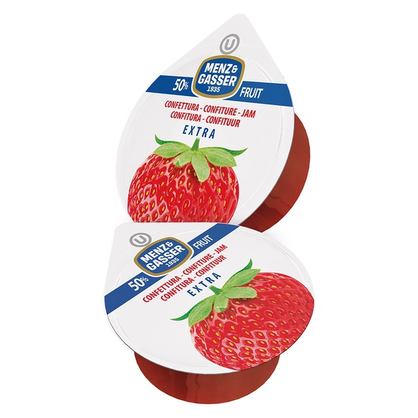 Confiture de fraises 50% cups 25gx100