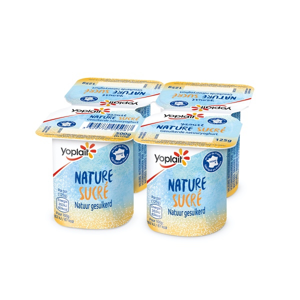Yoghurt natuur gesuikerd 125gx4