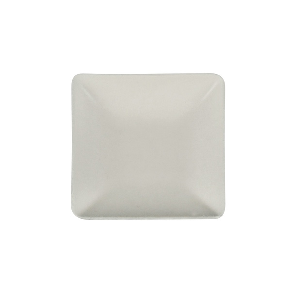 Assiette carrée en bagasse blanc 65mm 50p