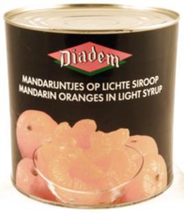 Mandarines en segments au sirop léger 2,65kg