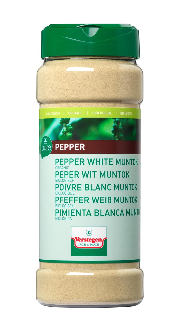 Witte peper uit Muntok gemalen BIO 300g