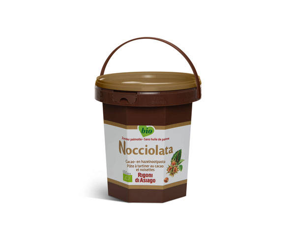 Hazelnootpasta met cacao zonder palmolie BIO 2,5kg