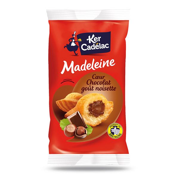 Cake Madeleine au coeur chocolat ind.40gx72