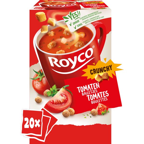 Soupe aux tomates avec boulettes 20p