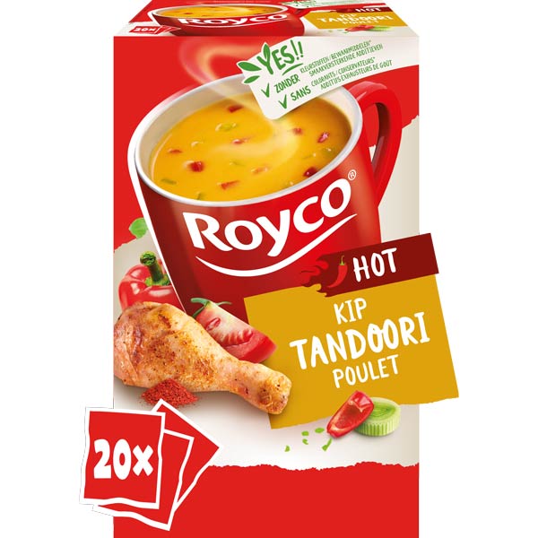 Soupe de poulet Tandoori 20p
