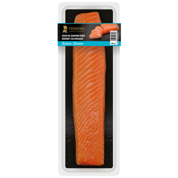 Coeur de saumon fumé nature 450g