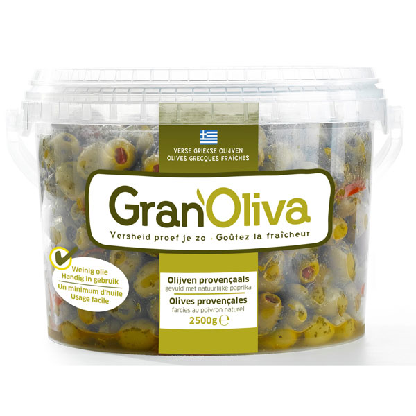 Olives provençales farcies au poivron nat.2,5kg