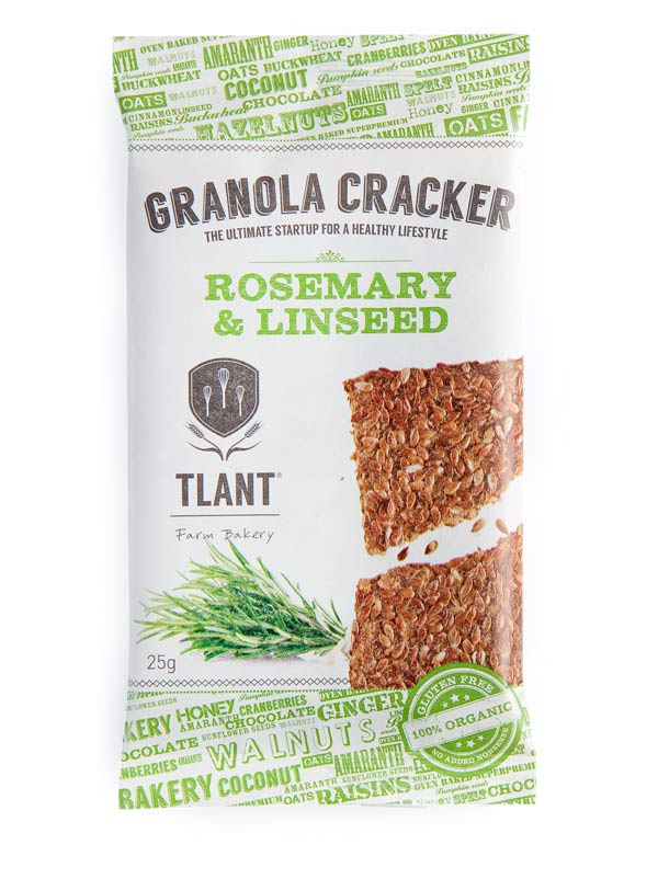 Granola Cracker Rozemarijn & Lijnzaad BIO 25g