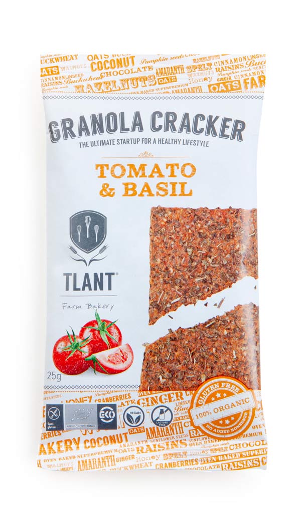 Granola Cracker Tomaat & Basilicum BIO 25g