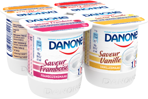 Yoghurt gearomatiseerd panaché 125gx4