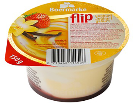 Vla-flip dessert met aardbeiensaus 150g