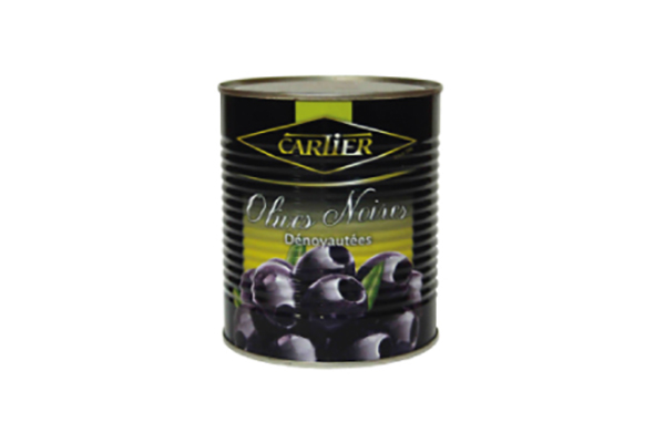 Olives noires dénoyautées 4/4 850g