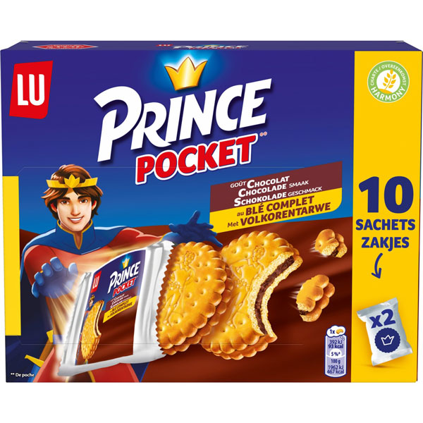 Koekjes Prince pocket chocolade ind.(2st)x10 400g