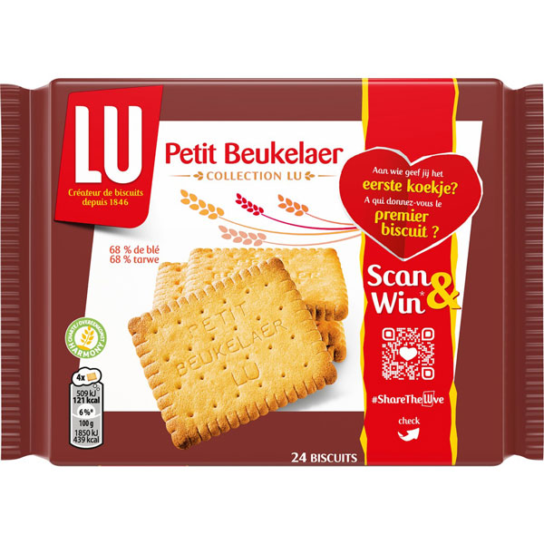 Biscuits Véritable Petit Beurre Pocket LU : La boîte de 12 sachets