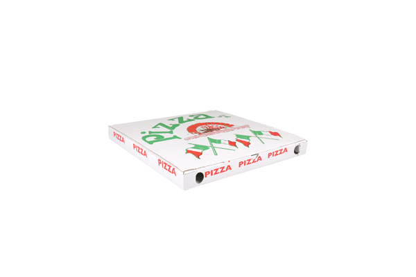 Boîte à pizza(30x30x3cm)vegetale 1,8mm blanche200p