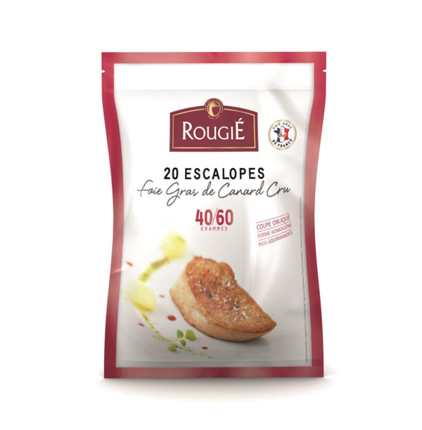 Escalope foie gras de canard cru 40-60g(2x20p)±2kg