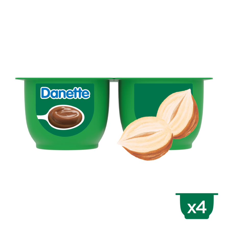 Danette chocolat/noisette 125gx4