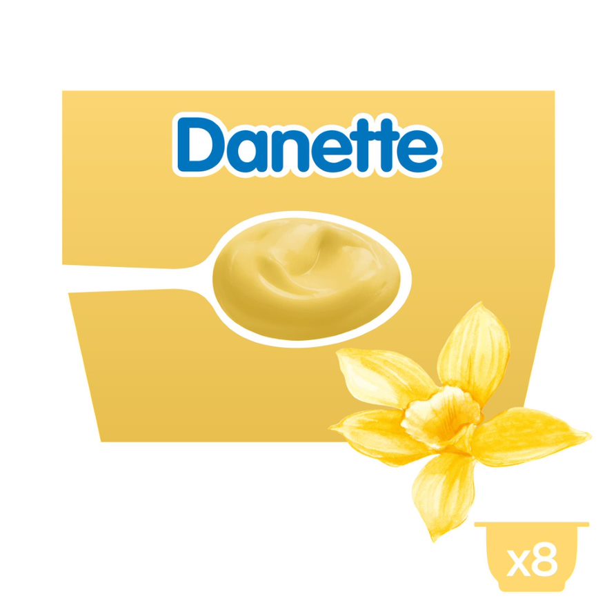 Danette crème vanille 125gx8