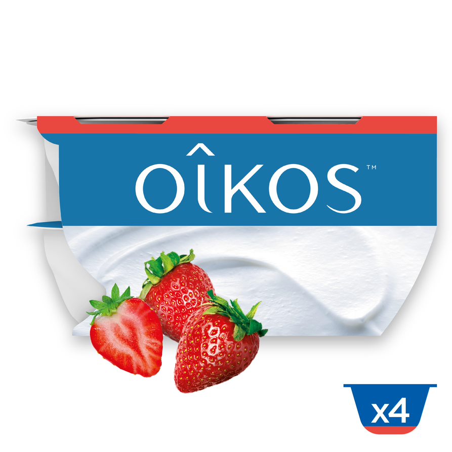 Yaourt Oikos fraise 115gx4