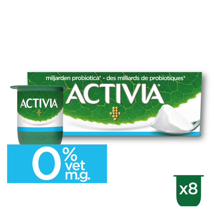 Yoghurt Activia natuur 0% 125gx8