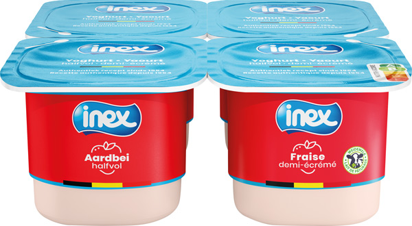 Yoghurt aardbei halfvol 125gx4