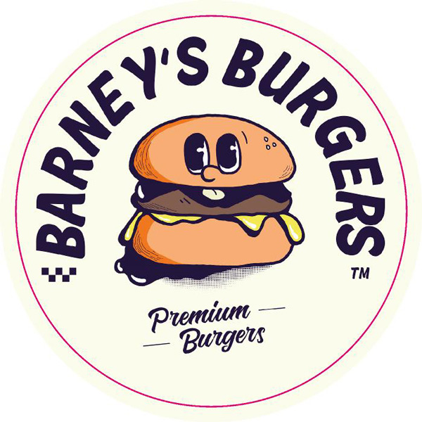 Etiketten Barney's Burgers 1000st
