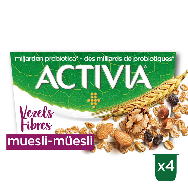 Yoghurt Activia vezels-muesli 125gx4