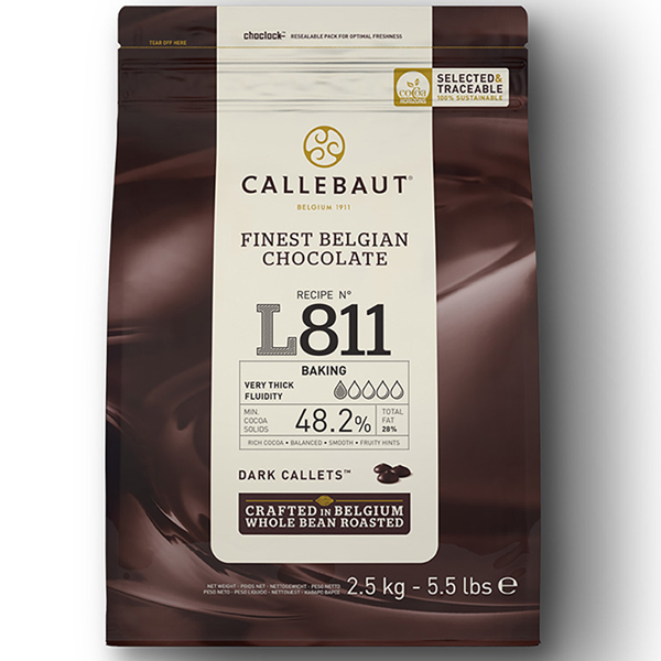 Callets donkere chocolade L811NV 48,2% 2,5kg
