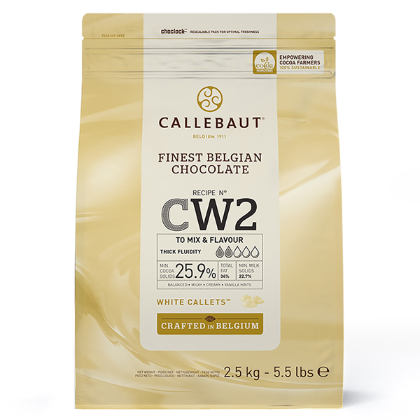 Callets witte chocolade 2,5kg