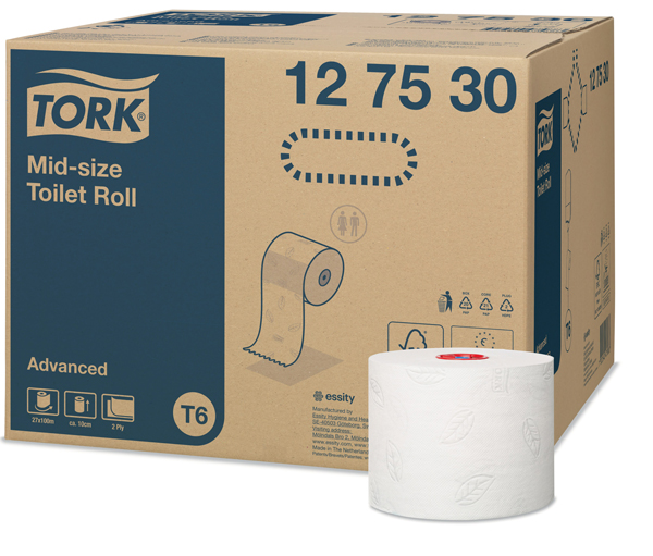 Toiletpapier Advanced wit T6 2 lagen 27 rollen
