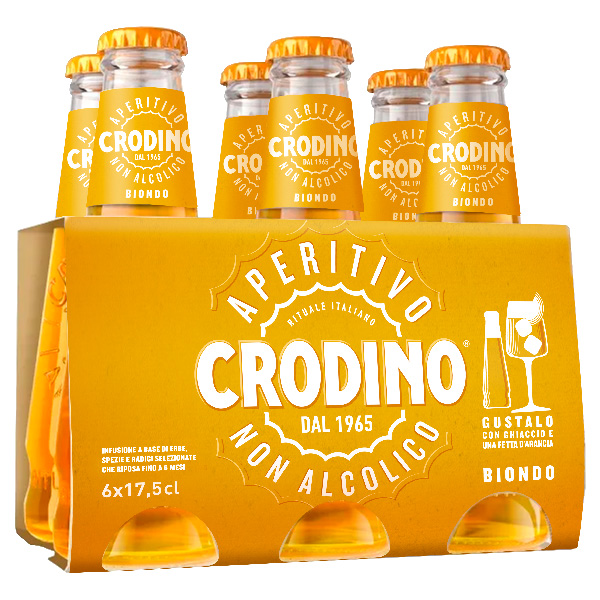 Crodino Biondo sans alcool 17,5clx6
