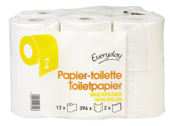 Toiletpapier maxi 2lagen-396vellen 12rollen