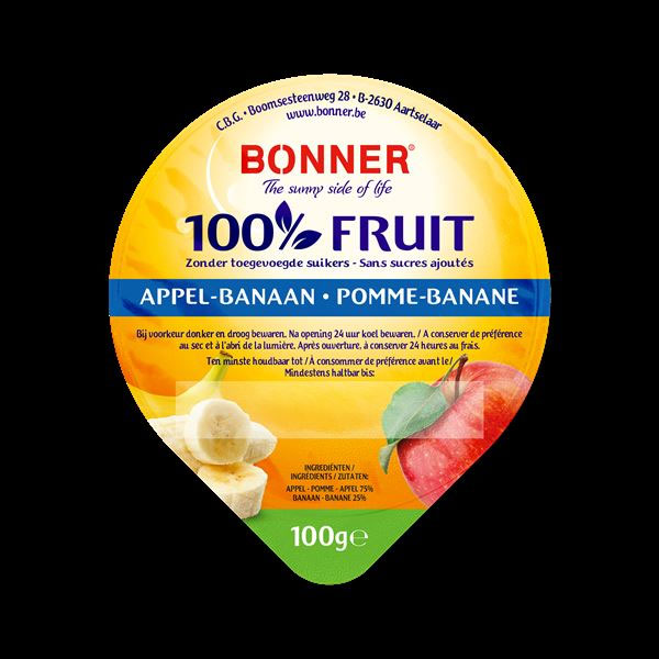 Appel-banaanpuree zonder toegevoegde suiker 100g