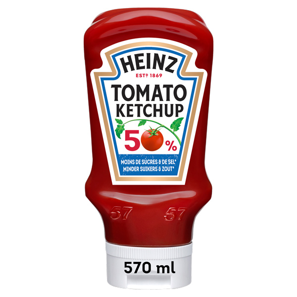 Ketchup aux tomates 50% moins sucre-sel TD 570ml